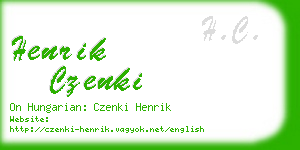 henrik czenki business card